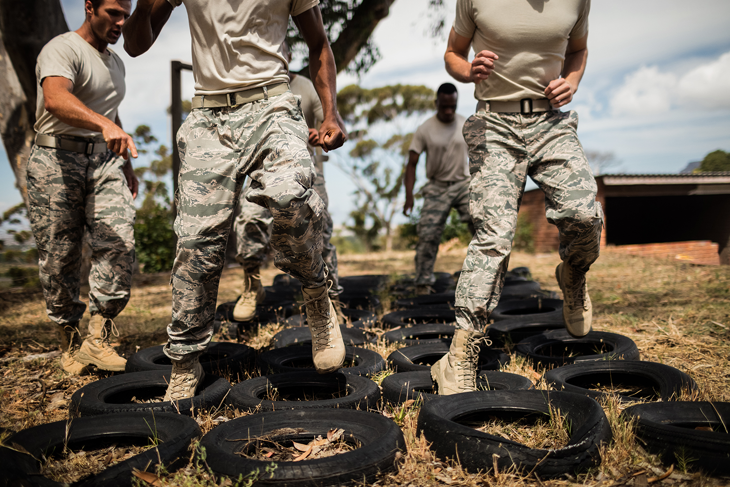 An image of military personnel training endurance