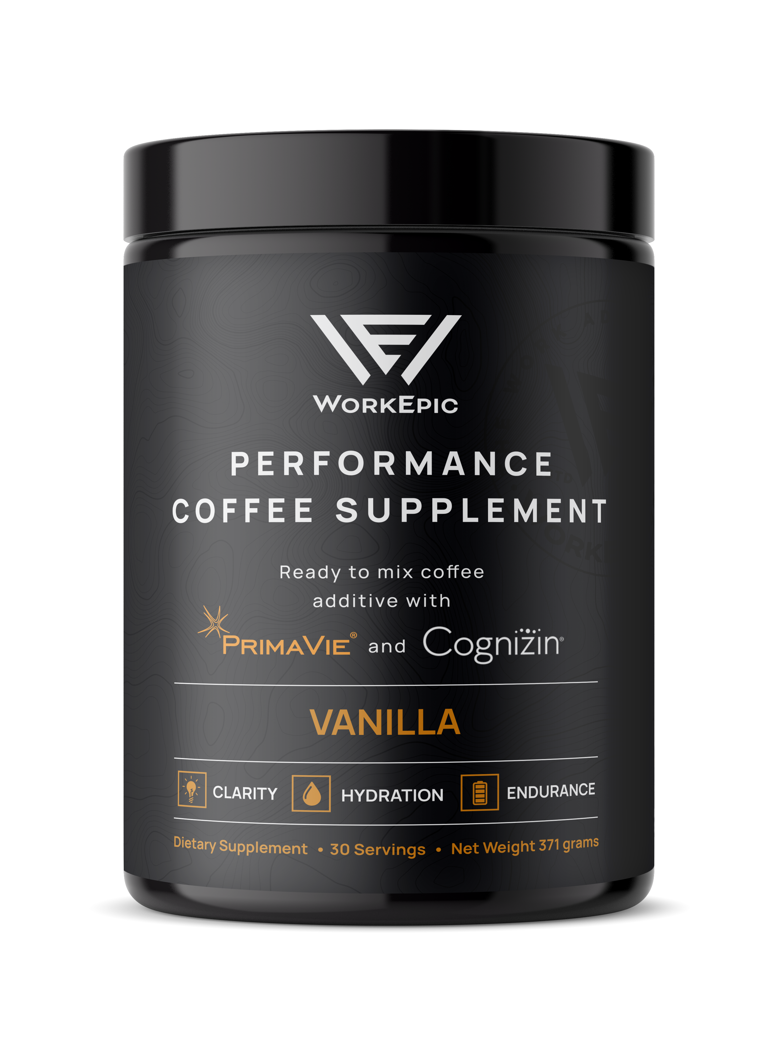 front view of Performance Coffee Supplement bottle