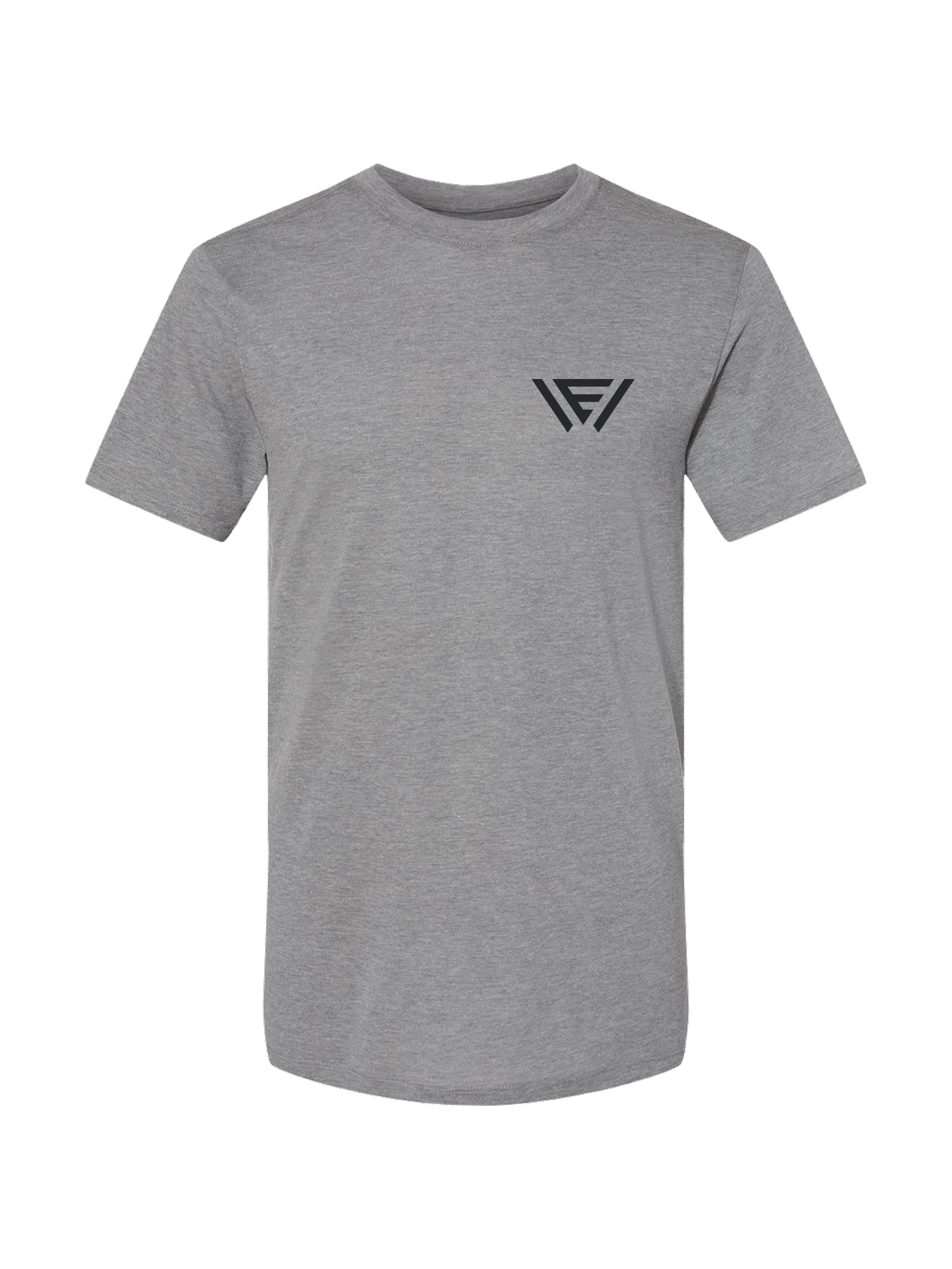 A gray short-sleeve t-shirt with a Work Epic logo on the chest.