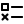 A small black square icon with a horizontal bar over a vertical bar, resembling a simple symbol or logo mark, shown on a plain white background.